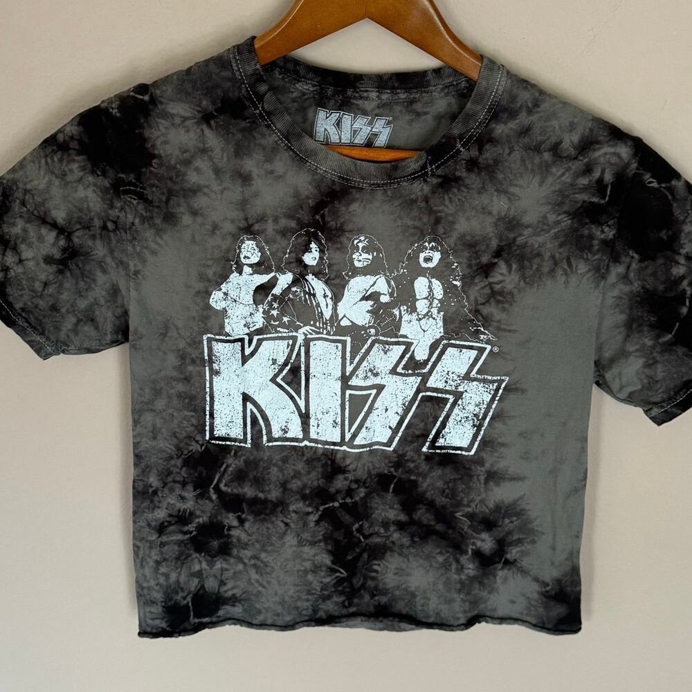 Kiss Black Tye Dye Tshirt Small